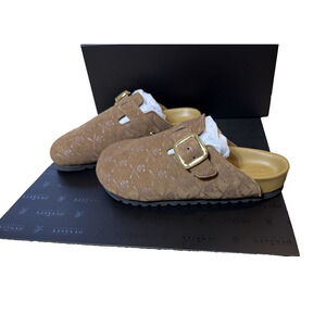 Shoe Surgeon Espresso Mules Brown Mens 6 Womens 7.5 Luxury Birkenstock Monogram